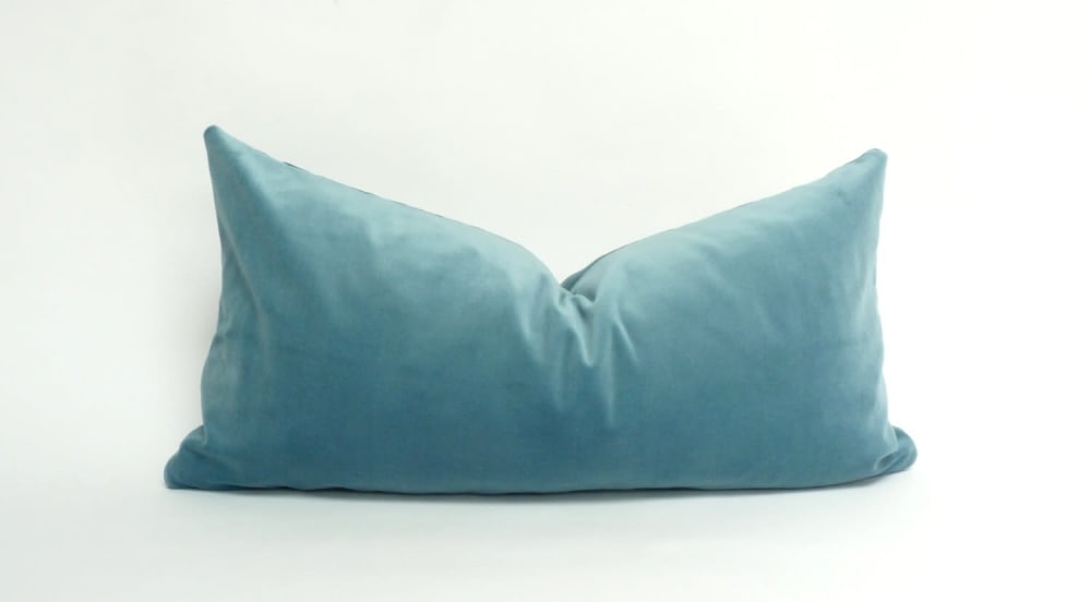 cornflower blue velvet pillow case // velvet body pillow | Pillows by velvet + linen