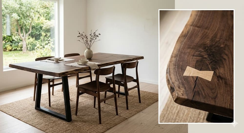 The "Live Edge" Statement Dining Table | Dining Chair in Chairs by Satyam B