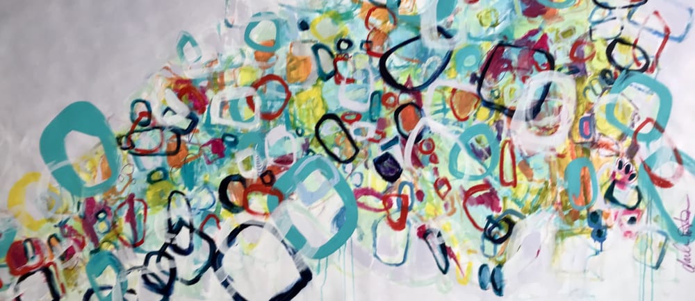 Dancing Past Midnight 🔴 | Oil And Acrylic Painting in Paintings by Darlene Watson Abstract Artist