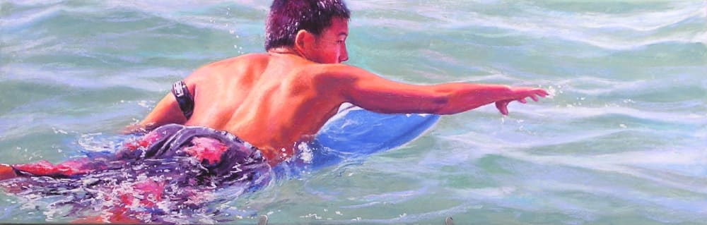 painting of surfer | Paintings by Daggi Wallace
