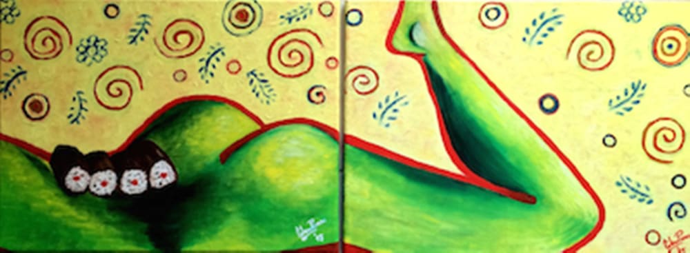 Sushi | Oil And Acrylic Painting in Paintings by Elena Parau