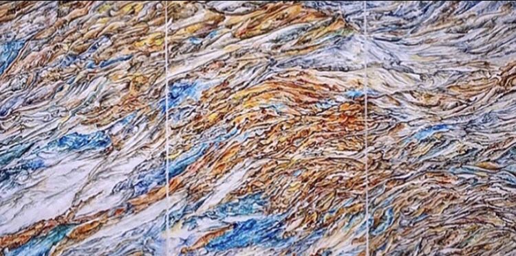 Quartz-27 ‘flow ‘ | Oil And Acrylic Painting in Paintings by Sangeeta Sagar