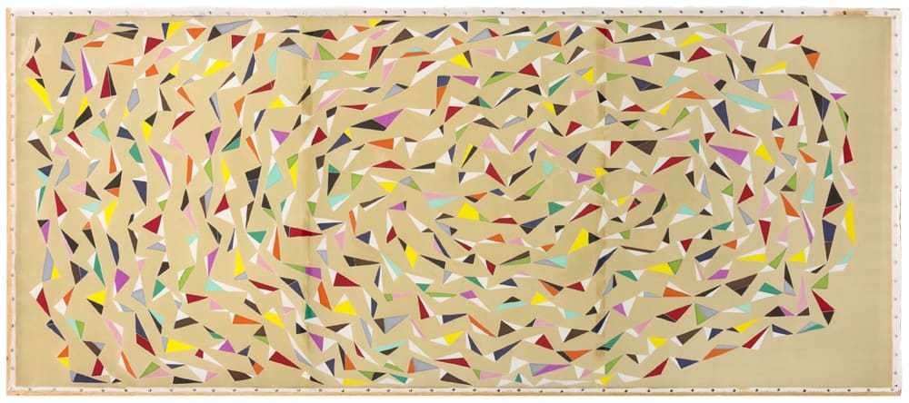 "Konectados I" hand-painted 100% silk mural | Wall Hangings by Natalia Lumbreras
