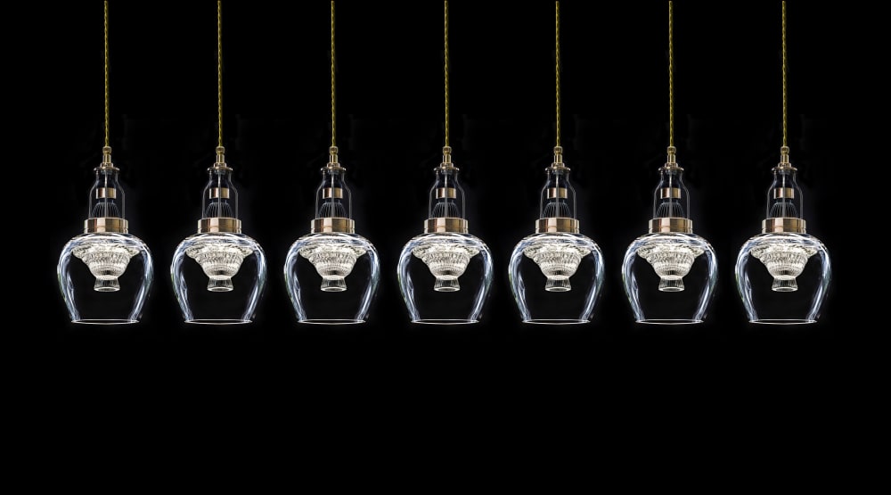 Blown glass/crystal inserts #42 | Pendants by Vitro L