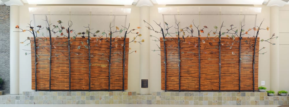 Forest of Recognition | Public Sculptures by Chris Nordin Studios | Henry Ford West Bloomfield Hospital in West Bloomfield Township