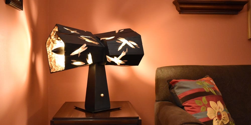 Dragonfly Light Sculpture | Sculptures by Phil Woodward Art