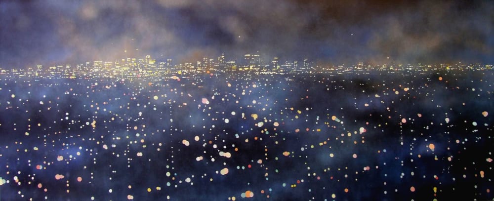 Sprawl Water | Oil And Acrylic Painting in Paintings by Dennis Ekstedt | Marriott Marquis San Diego Marina in San Diego