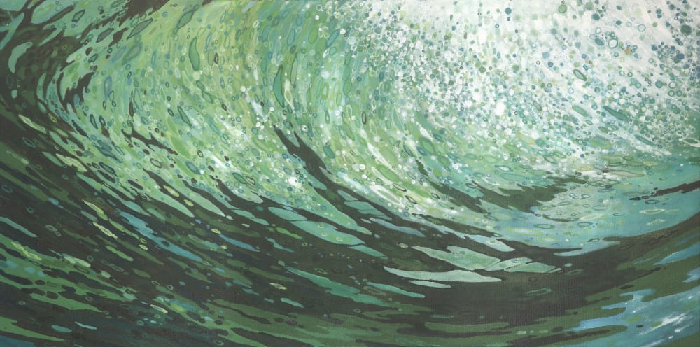 Seaweed on A Wave, original Juul Art. | Oil And Acrylic Painting in Paintings by Margaret Juul