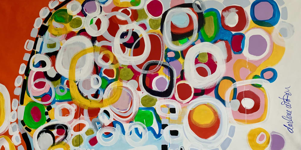 "Intention" | Oil And Acrylic Painting in Paintings by Darlene Watson Abstract Artist