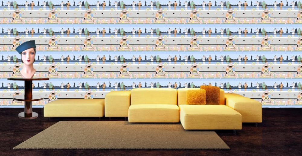 Dec Liner  DECL01 (Blue).  DECL02 (Black) | Wallpaper in Wall Treatments by ART DECOR DESIGNS