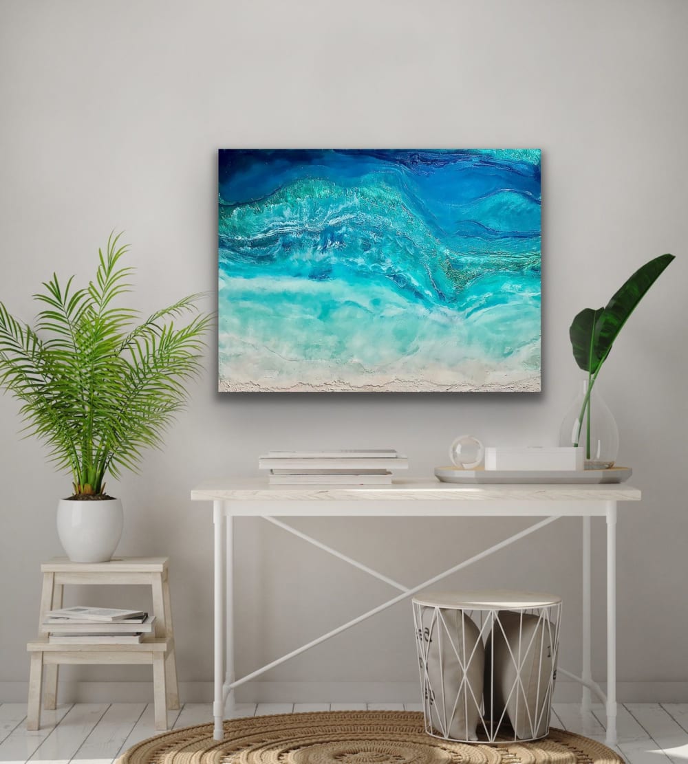 Abstract ocean painting