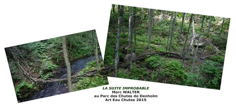 La Suite Improbable | Public Sculptures by Marc WALTER | Parc des chutes de Denholm in Denholm