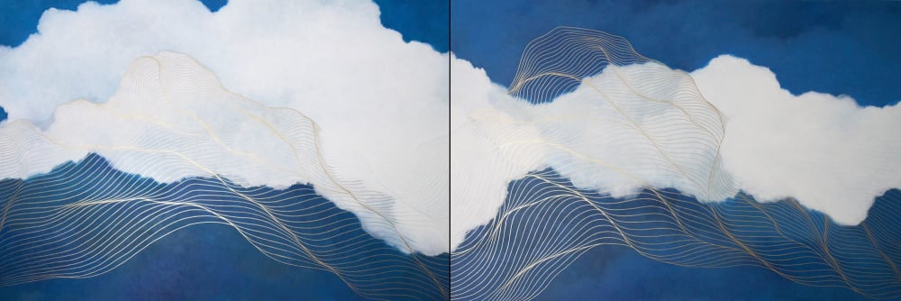 The Waves and Their Breakers | Oil And Acrylic Painting in Paintings by Tracie Cheng | InterContinental San Diego in San Diego