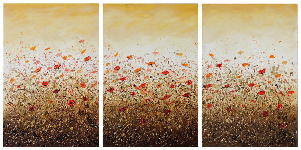 A Joyous Day - triptych - by Amanda Dagg. Original painting | Oil And Acrylic Painting in Paintings by Amanda Dagg