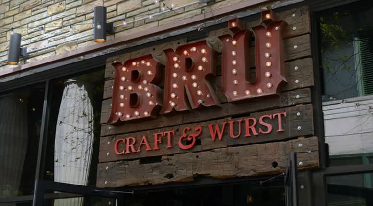 Brü Craft & Wurst  Signage | Signage by Marc DiGiaimo Design | Brü Craft & Wurst in Philadelphia