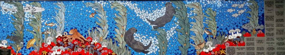 Otters Delight | Public Mosaics by New World Mosaics | Montclair Elementary School in Oakland