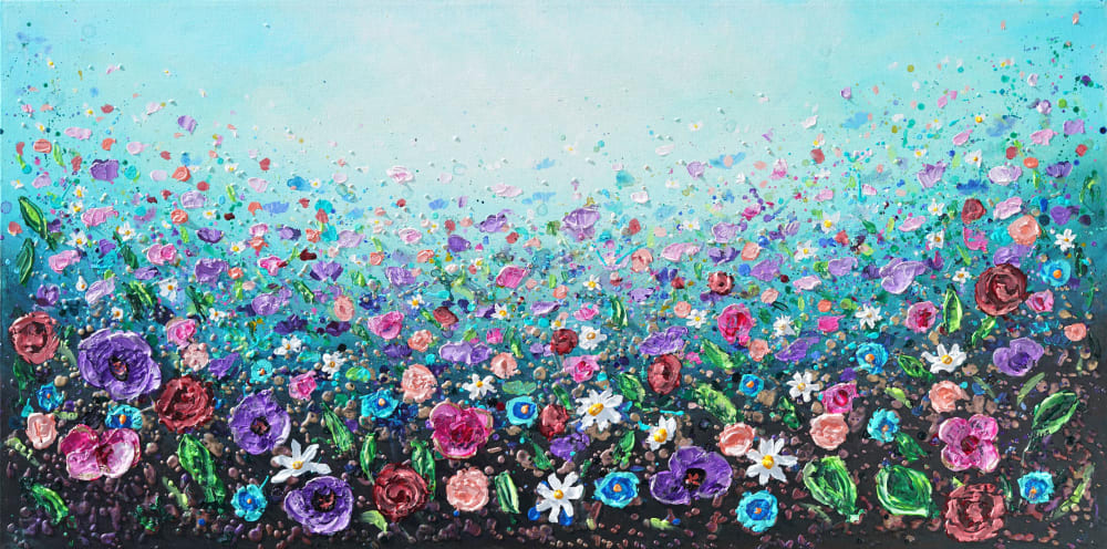 Flourishing Floral | Oil And Acrylic Painting in Paintings by Amanda Dagg