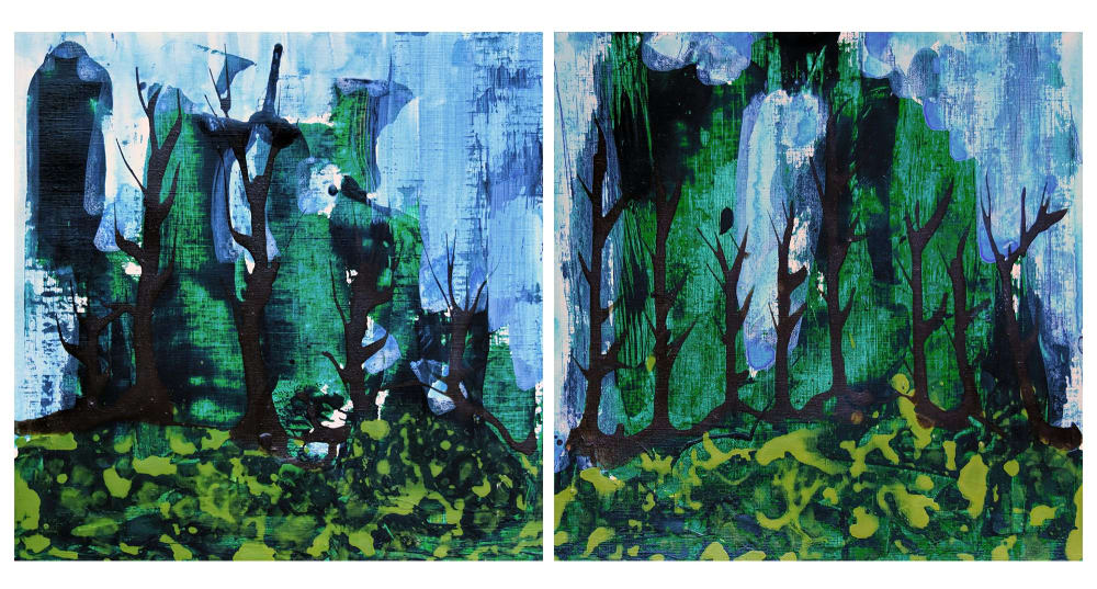 Winter Forest | Oil And Acrylic Painting in Paintings by Joanie Gagnon San Chirico Studio