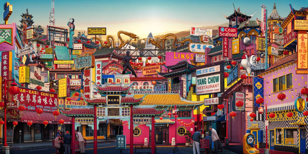 Chinatown | Oil And Acrylic Painting in Paintings by &REW SORIA