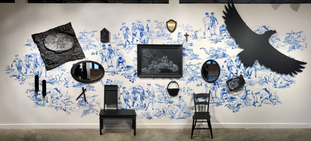 Domestic Brutality | Wall Treatments by Hollis Hammonds | McColl Center for Art + Innovation in Charlotte