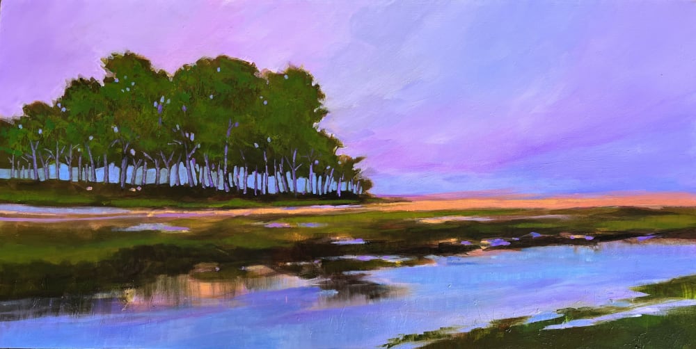 Sunset Blush - Acrylic Landscape Painting on Canvas | Oil And Acrylic Painting in Paintings by Filomena Booth Fine Art