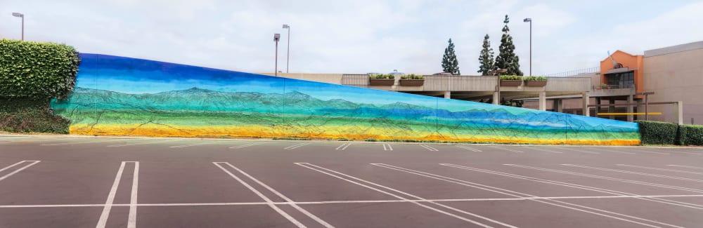 San Gabriel Mountain mural | Street Murals by Chris Trueman | Montclair Place in Montclair