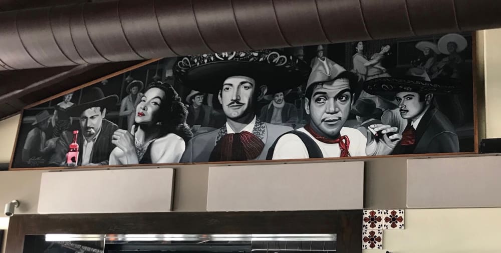 50's Famous Mexican Actors | Murals by Avid Illustrations | Carmelita's Kitchen de Mexico in Laguna Beach