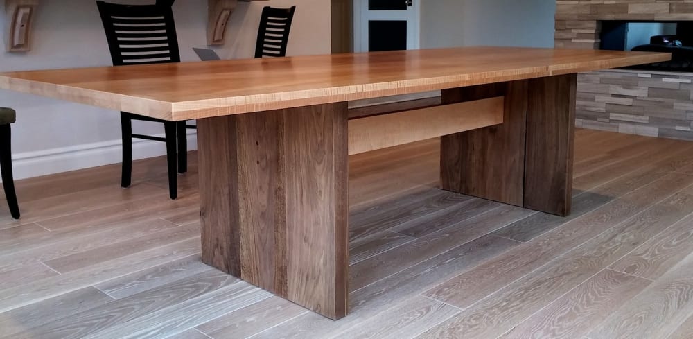 Modern Dining Table, Dining Table with Trestle Base | Tables by Aaron Smith Woodworker