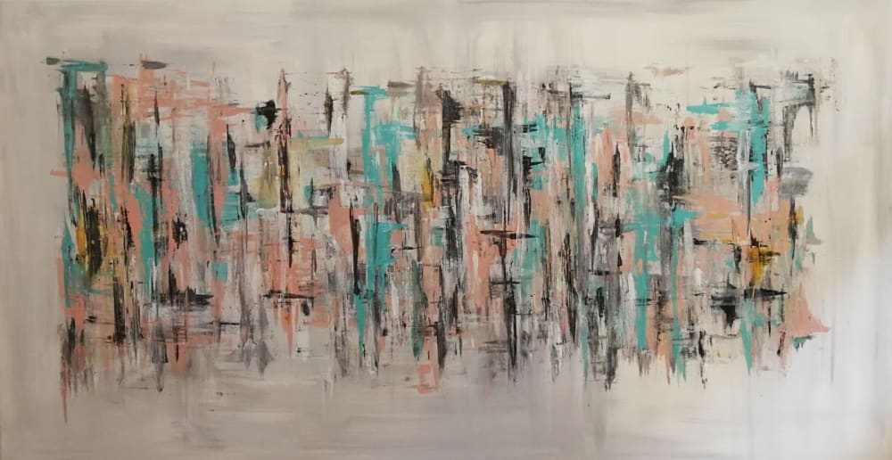 Silence Lines | Oil And Acrylic Painting in Paintings by Shirly Maimom Art