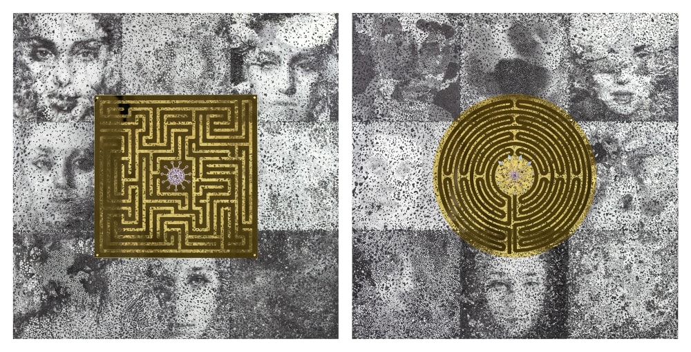 Maze vs Labyrinth | Mixed Media in Paintings by Sarupa Sidaarth