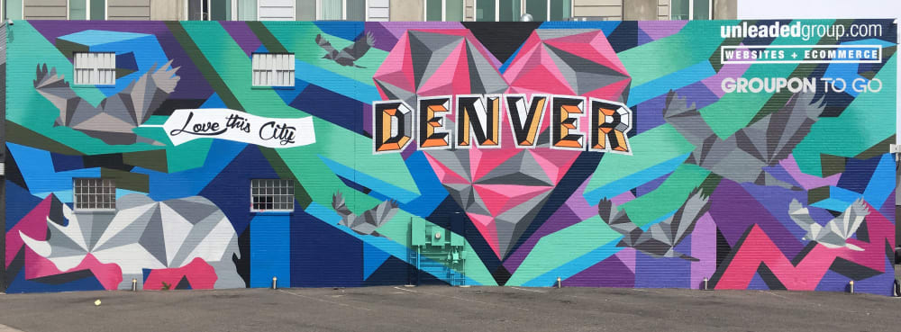 Love this City - Visit Denver - Rino Art District - welcome mural | Street Murals by Jason T. Graves | RiNo Art District in Denver