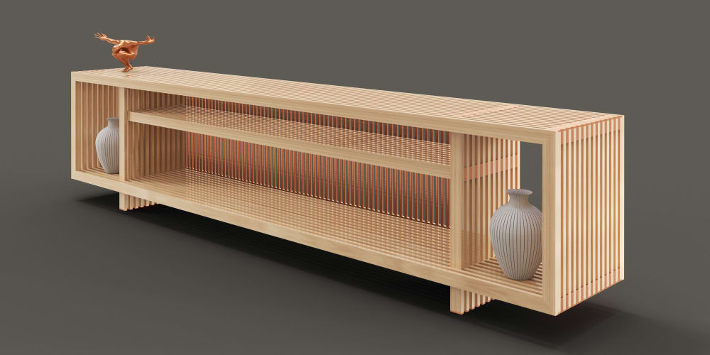Console from Vibes collection | Media Console in Storage by Rougepourpre