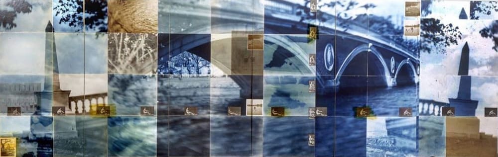 The Charles River with The Harvard Footbridge | Mixed Media by Stephen Sheffield Photography, Collage & Design | The Charles Hotel in Cambridge