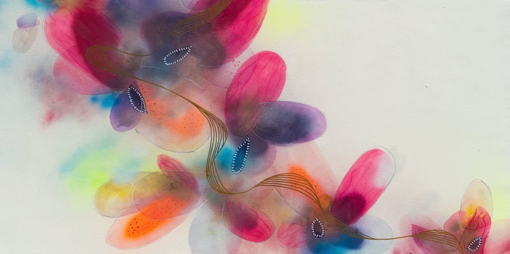 'GARDEN II' - Modern Fine Art Abstract Triptych | Oil And Acrylic Painting in Paintings by Christina Twomey Art + Design