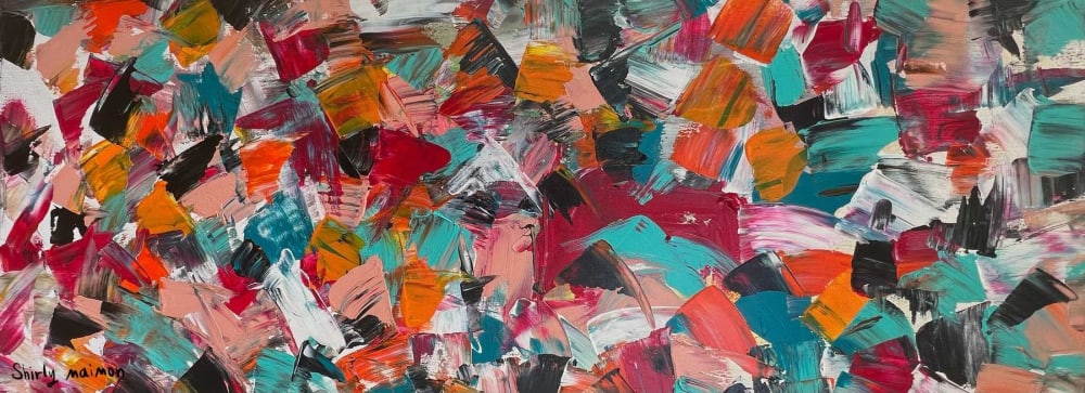 "Parrot Wings" | Oil And Acrylic Painting in Paintings by Shirly Maimom Art