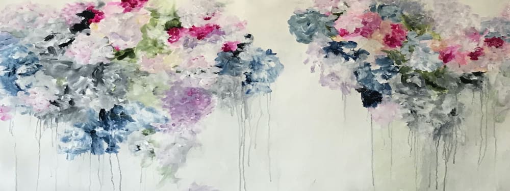 Jardin De Paris 🔴 if you love commissions are considered | Oil And Acrylic Painting in Paintings by Darlene Watson Abstract Artist