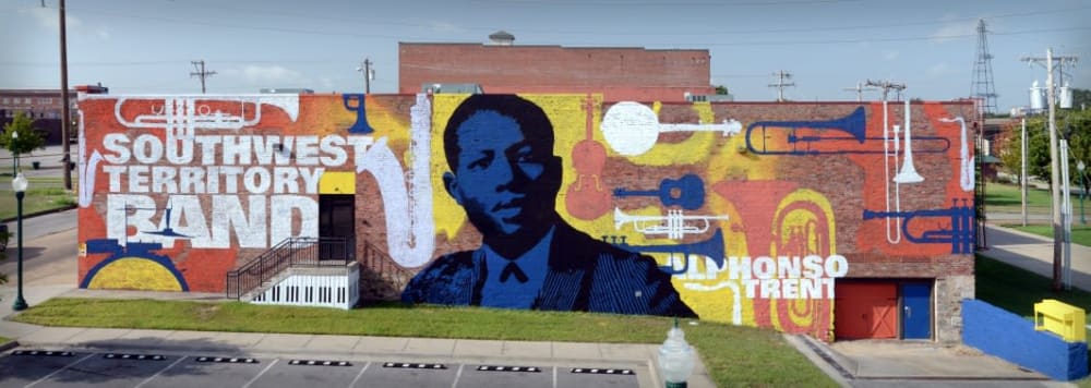 Alphonso Trent & the Southwest Territory Band | Murals by Bryan Alexis | The Blue Lion in Fort Smith