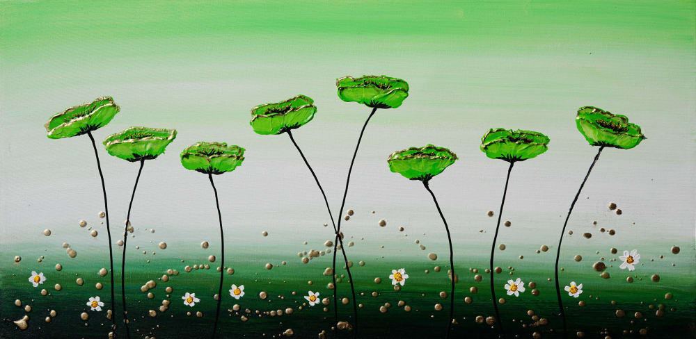 Lucid Poppies | Oil And Acrylic Painting in Paintings by Amanda Dagg