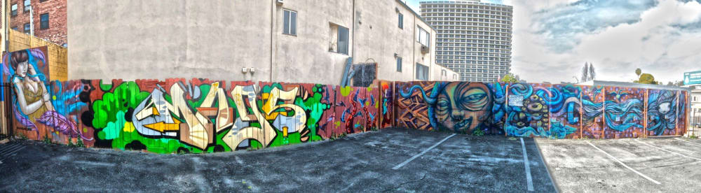 Parking Lot Collab | Street Murals by Lindsey Millikan | 1st Av:International Blvd in Oakland