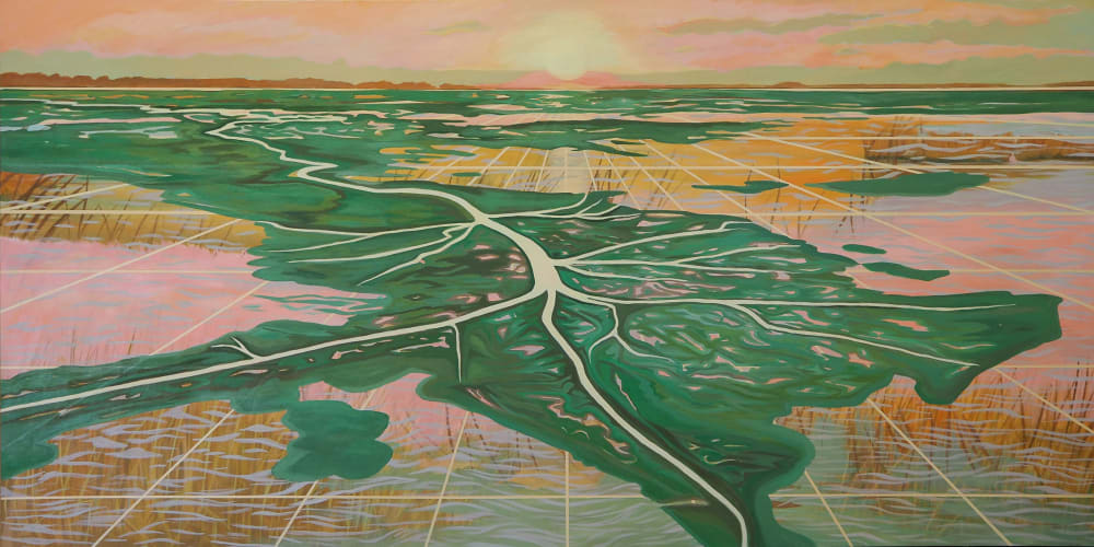 Downstream | Oil And Acrylic Painting in Paintings by Anne Blenker | Tulane University School of Law in New Orleans