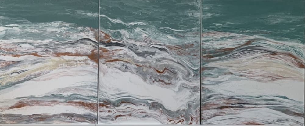 Catching The Waves | Oil And Acrylic Painting in Paintings by Hoai Not Art