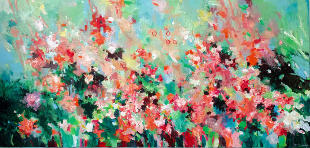 Waving flowers | Oil And Acrylic Painting in Paintings by Art by Geesien Postema