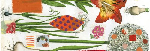Orange Botanical Runner | Linens & Bedding by Pam (Pamela) Smilow
