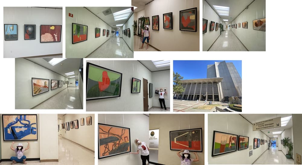 Elvira M. Dayel | Drawings by Elvira Dayel | Redwood City Court in Redwood City