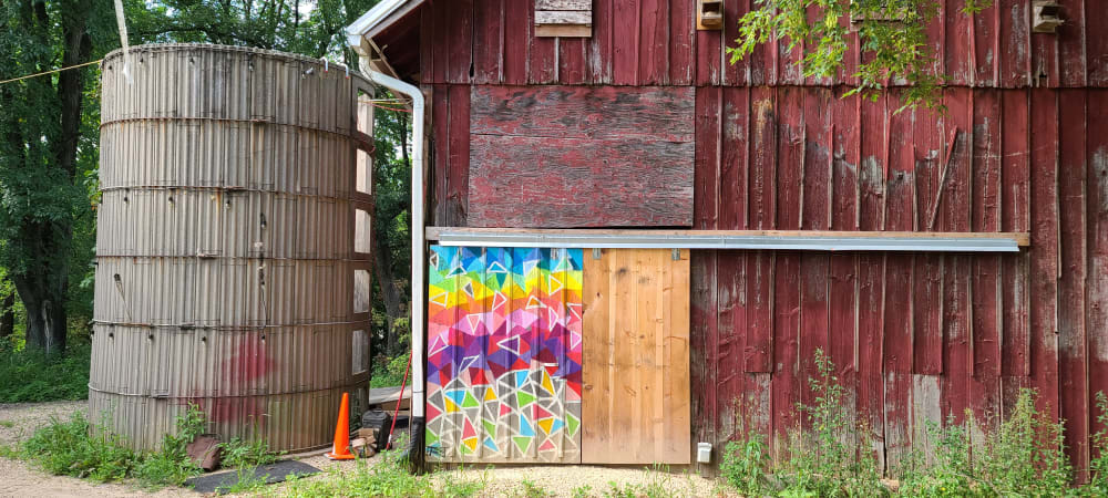 Barn Door | Street Murals by Liubov Szwako Triangulador