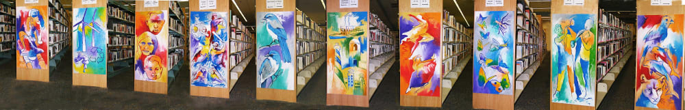 Artistic treatment to end panels | Oil And Acrylic Painting in Paintings by Gus Lina Art | Deltona Regional Library in Deltona