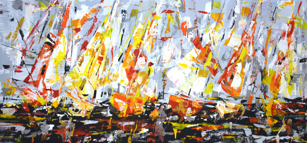 Abstract regatta 3. | Oil And Acrylic Painting in Paintings by IRYNA KASTSOVA