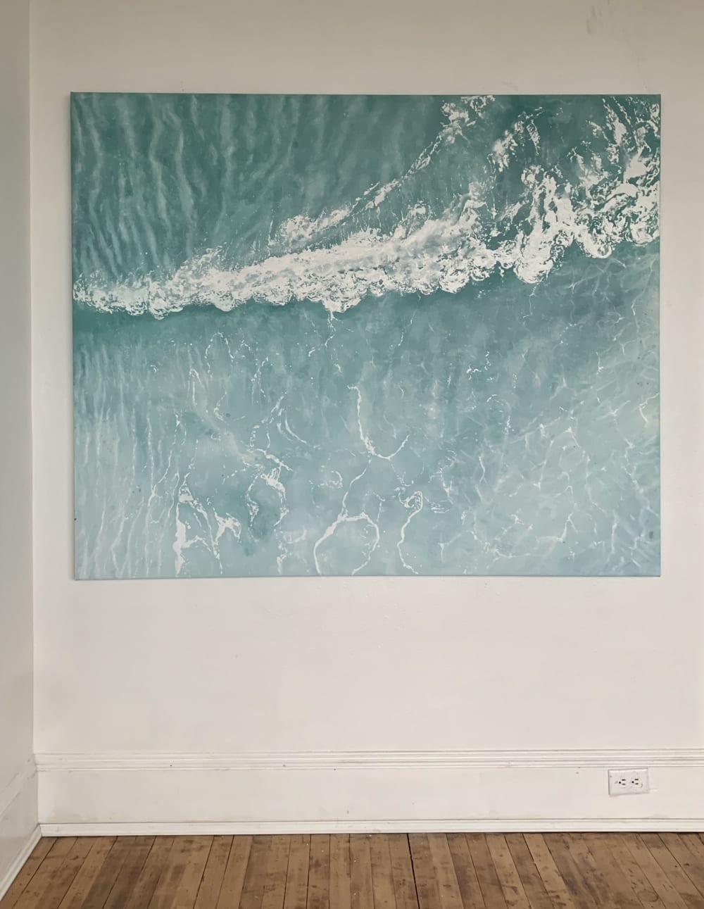 Large square ocean painting
