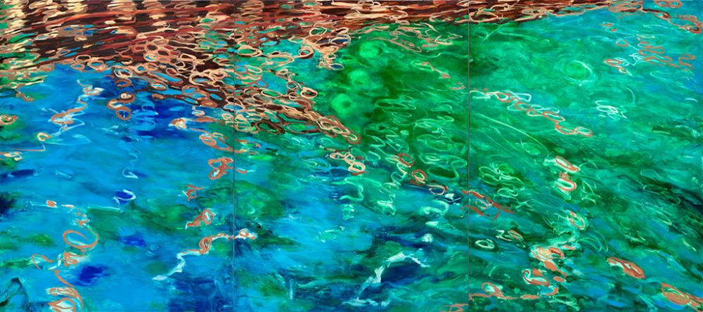 SOLD PRIVATE COLLECTION: FRIDAY HARBOR 2 - triptych | Oil And Acrylic Painting in Paintings by Betty Jo Costanzo