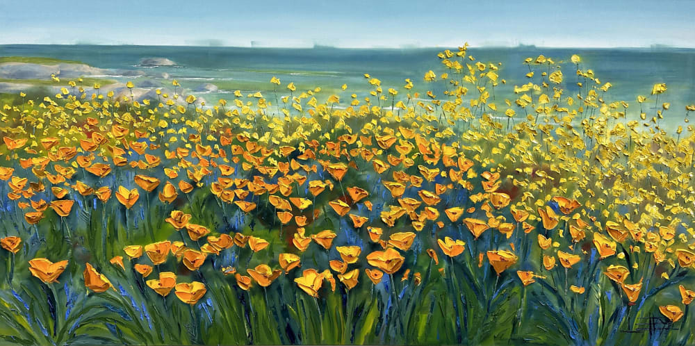 Seaside Serenade | Oil And Acrylic Painting in Paintings by Lisa Elley ART